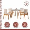 Conjunto Sala de Jantar Mesa Godam 110cm com 4 Cadeiras Debora estrutura em madeira Maciça e Tampo MDF/Vidro - 11