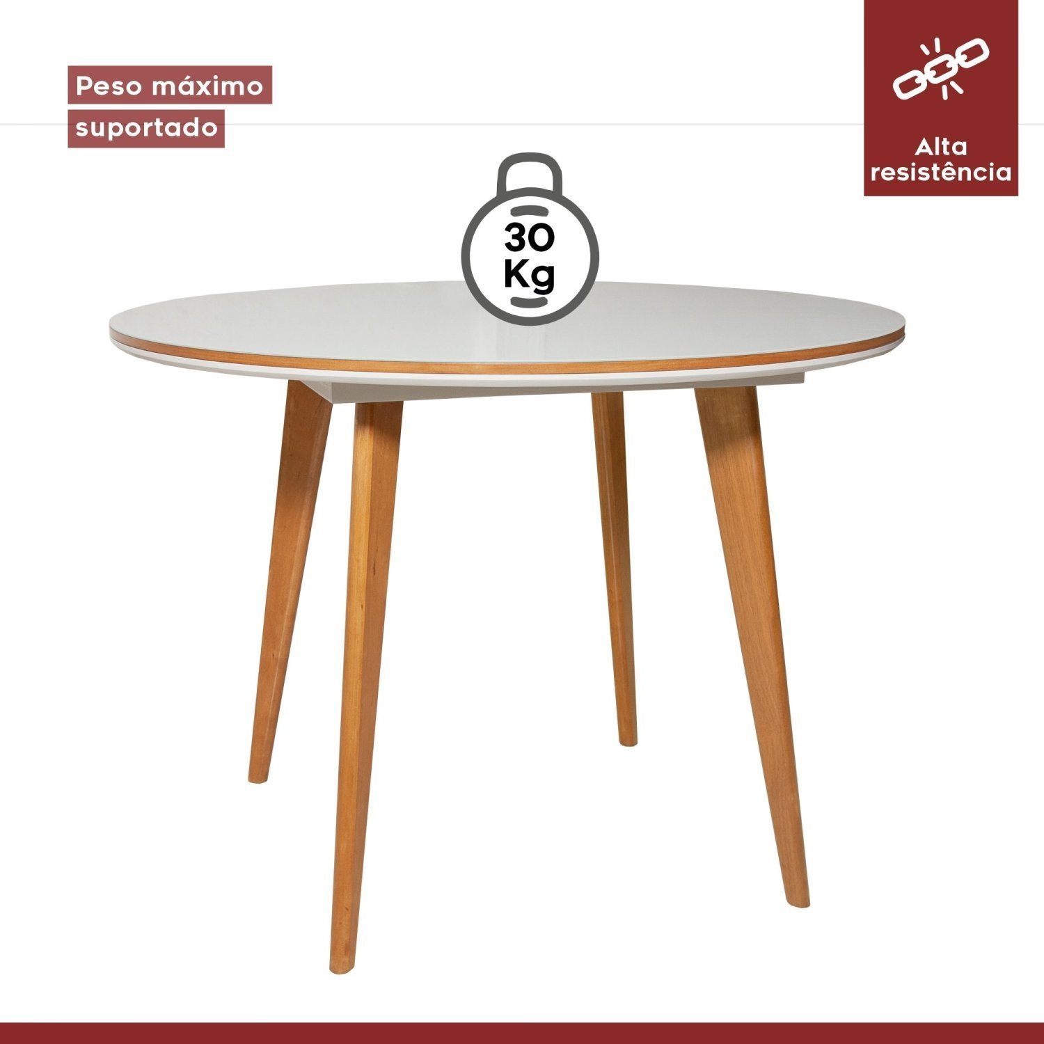 Conjunto Sala de Jantar Mesa Godam 110cm com 4 Cadeiras Debora estrutura em madeira Maciça e Tampo MDF/Vidro - 6