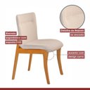 Ver mais imagens de Conjunto Sala de Jantar Mesa Godam 110cm com 4 Cadeiras Debora estrutura em madeira Maciça e Tampo MDF/Vidro