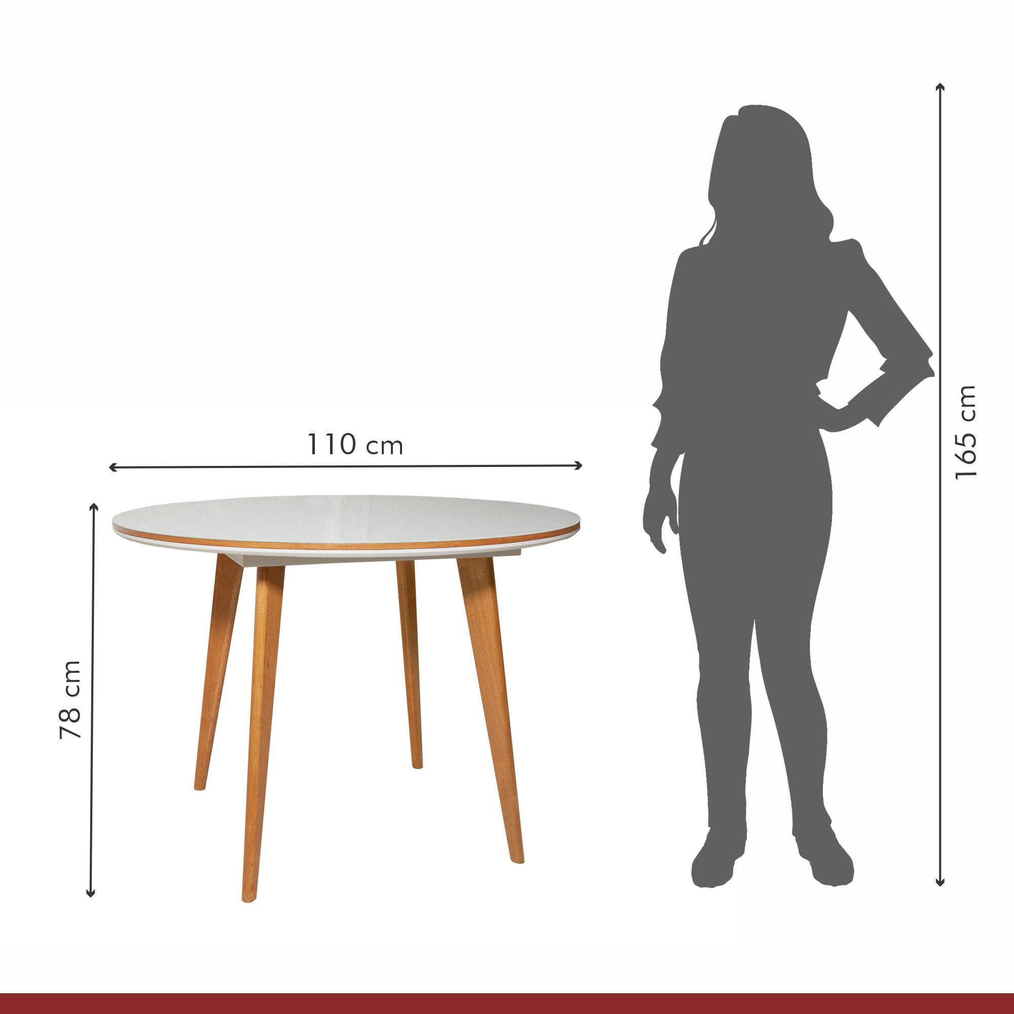 Conjunto Sala de Jantar Mesa Godam 110cm com 4 Cadeiras Hydra estrutura em madeira Maciça e Tampo MDF/Vidro - 9