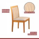 Ver mais imagens de Conjunto Sala de Jantar 4 Lugares Tampo Vidro/MDF 110cm Madeira Maciça Mesa Godam e Cadeiras Hydra C