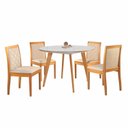 Ver imagem 2 de Conjunto Sala de Jantar 4 Lugares Tampo Vidro/MDF 110cm Madeira Maciça Mesa Godan e Cadeiras Berlim