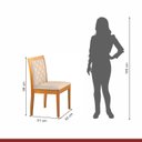 Ver imagem 4 de Conjunto Sala de Jantar 4 Lugares Tampo Vidro/MDF 110cm Madeira Maciça Mesa Godan e Cadeiras Berlim