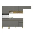 Ver imagem 2 de Cozinha Compacta Line 9 Portas 1 Gaveta Gris/freijo - Kits Paraná