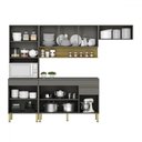 Ver imagem 3 de Cozinha Compacta Line 9 Portas 1 Gaveta Gris/freijo - Kits Paraná