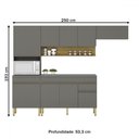 Ver imagem 4 de Cozinha Compacta Line 9 Portas 1 Gaveta Gris/freijo - Kits Paraná