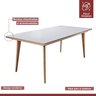 Conjunto Sala de Jantar Mesa Mad 135cm com 4 Cadeiras Versales estrutura em madeira Maciça e Tampo MDF/Vidro - 10