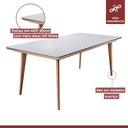 Ver imagem 3 de Conjunto Sala de Jantar Mesa Mad 135cm com 4 Cadeiras Deboraestrutura em madeira Maciça e Tampo MDF/Vidro