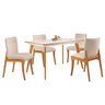 Conjunto Sala de Jantar Mesa Mad 135cm com 4 Cadeiras Deboraestrutura em madeira Maciça e Tampo MDF/Vidro - 14
