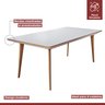 Conjunto Sala de Jantar Mesa Mad 135cm com 4 Cadeiras Deboraestrutura em madeira Maciça e Tampo MDF/Vidro - 4
