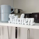 Ver imagem 2 de Palavra Kitchen - Estatueta 6cm Decoração Cozinha - Toque 3D:Branco
