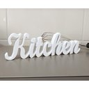 Ver imagem 1 de Palavra Kitchen - Estatueta 6cm Decoração Cozinha - Toque 3D:Branco