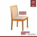 Ver imagem 7 de Conjunto Sala de Jantar 4 Lugares Tampo Vidro/MDF 135cm Madeira Maciça Mesa Mad e Cadeiras Hydra Cin