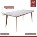 Ver imagem 5 de Conjunto Sala de Jantar 4 Lugares Tampo Vidro/MDF 135cm Madeira Maciça Mesa Mad e Cadeiras Hydra Cin