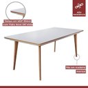 Ver imagem 4 de Conjunto Sala de Jantar 4 Lugares Tampo Vidro/MDF 135cm Madeira Maciça Mesa Mad e Cadeiras Hydra Cin