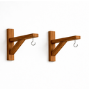 Ver imagem 3 de Kit 2 Suportes Suspenso Mão Francesa Vaso de Plantas Pendente em Madeira 24cm