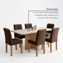 Ver mais imagens de Conjunto de Mesa 6 Lugares com 6 Cadeiras Carol em MDF Cinamomo e Off White