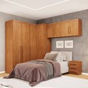 Ver imagem 1 de Guarda-Roupa Modulado 5 Peças 8 Portas 3 Gavetas Texas Marrom/Cinamomo