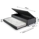 Ver imagem 3 de Bicama com Baú Solteiro Reforçado em Linho 88x188cm B&G