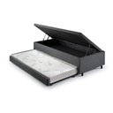 Ver imagem 1 de Bicama com Baú Solteiro Reforçado em Linho 88x188cm B&G