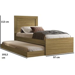 Bicama Solteiro Mdf 193cm X 97cm Luara - 3