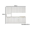 Ver imagem 3 de Cozinha Completa Bella 5 Peças (2aéreos+2balcões+1paneleiro) C5p119 Branco - Carraro