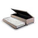 Ver imagem 1 de Bicama com Baú Solteiro Reforçado em Suede 88x188cm B&G