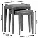 Ver imagem 3 de Mesa de Canto Kit 2 Peças Milão Off White/Freijó - Finestra Móveis
