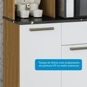 Ver imagem 7 de Cozinha Compacta com 6 Portas 1 Gaveta e Espaço para Micro-ondas 100% Mdf San Marino Espresso Móveis