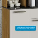 Ver imagem 7 de Cozinha Compacta com 6 Portas 1 Gaveta e Espaço para Micro-ondas 100% Mdf San Marino Espresso Móveis