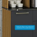 Ver imagem 7 de Cozinha Compacta com 6 Portas 1 Gaveta e Espaço para Micro-ondas 100% Mdf San Marino Espresso Móveis