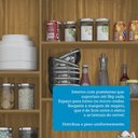 Ver mais imagens de Cozinha Compacta com 6 Portas 1 Gaveta e Espaço para Micro-ondas 100% Mdf San Marino Espresso Móveis