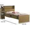 Cama de Solteiro Baú 2 Gavetas 100% Mdf Isa - 3