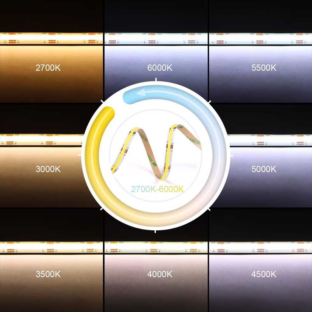 Fita Led Cob Multicor Cct 28w 608 Led’s 12v Ip20 5 Metros - 4