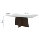 Ver imagem 4 de Conjunto Mesa Ana 160cm com 6 Cadeiras Amanda - Ipê / Preto / Wd22