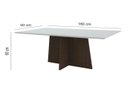 Ver imagem 4 de Conjunto Mesa Ana 160cm com 6 Cadeiras Amanda - Ipê / Preto / Wd22