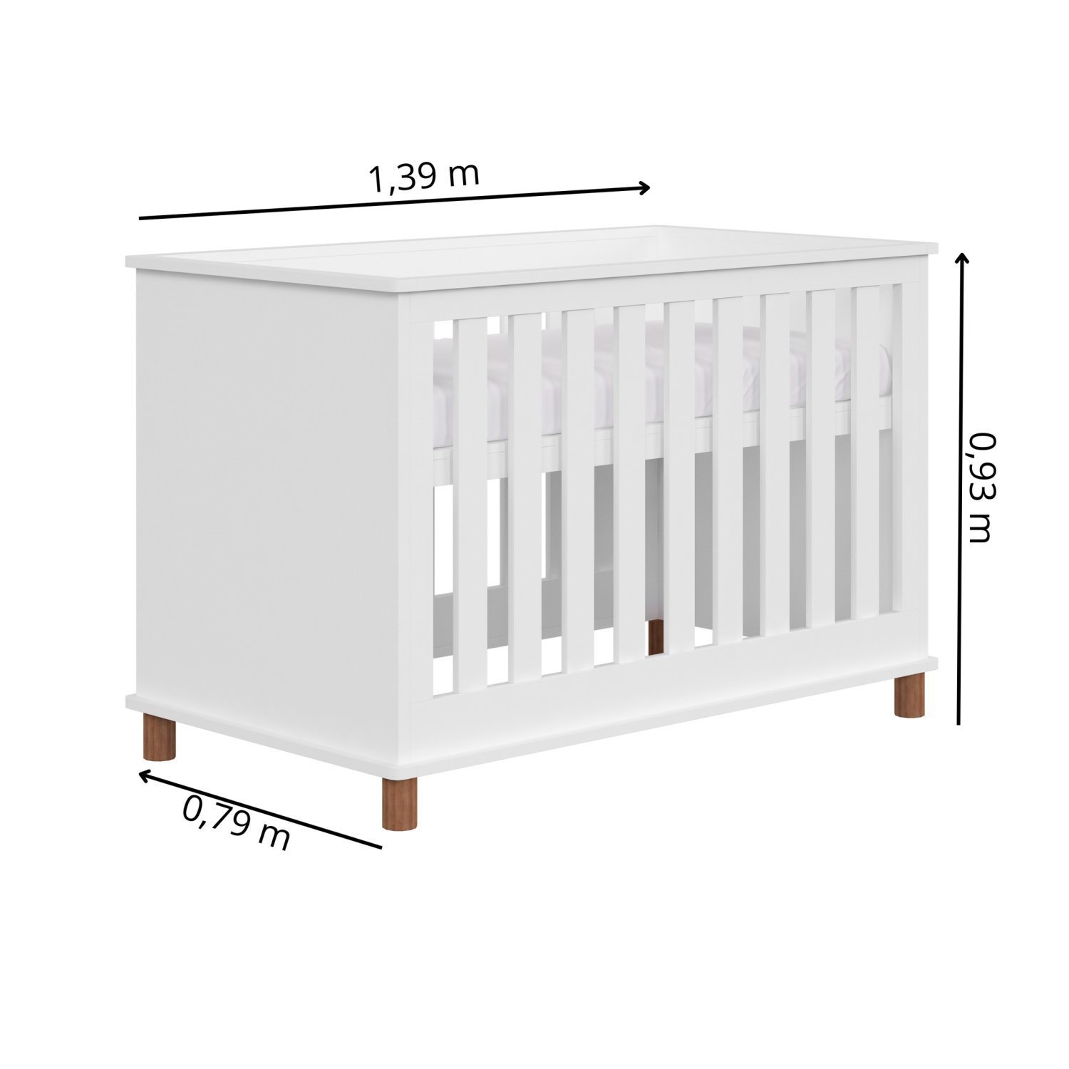 Berço Mini Cama Padrão Americano 2 x 1 Atenna - 3