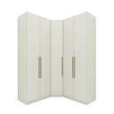 Ver imagem 2 de Guarda-roupa Solteiro Modulado Seletto 5 Portas Me32 Areia - Henn