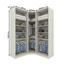 Ver imagem 4 de Guarda-roupa Solteiro Modulado Seletto 5 Portas Me32 Areia - Henn