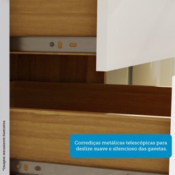 Cozinha Compacta com 8 Portas 1 Gaveta e Espaço para Micro-ondas 100% Mdf San Marino - 6