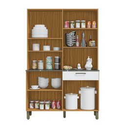 Cozinha Compacta com 8 Portas 1 Gaveta e Espaço para Micro-ondas 100% Mdf San Marino - 3