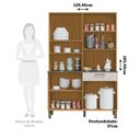 Ver imagem 4 de Cozinha Compacta com 8 Portas 1 Gaveta e Espaço para Micro-ondas 100% Mdf San Marino Espresso Móveis