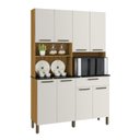 Ver imagem 2 de Cozinha Compacta com 8 Portas 1 Gaveta e Espaço para Micro-ondas 100% Mdf San Marino Espresso Móveis