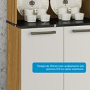 Ver imagem 7 de Cozinha Compacta com 8 Portas 1 Gaveta e Espaço para Micro-ondas 100% Mdf San Marino Espresso Móveis