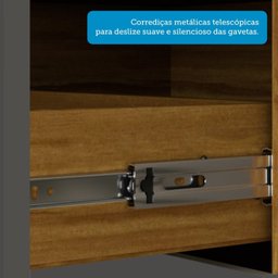 Cozinha Compacta com 8 Portas 1 Gaveta e Espaço para Micro-ondas 100% Mdf San Marino Espresso Móveis - 6