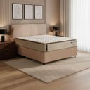 Ver imagem 2 de Colchão Casal Probel Molas Ensacadas Pillow Top 138x188x30cm Guarda Costas Genova Branco/bege