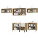 Ver imagem 6 de Cozinha Modulada 5 Peças Vick Castanho Off White