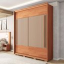 Ver imagem 1 de Guarda Roupa Roupeiro Roma 2 Portas 3 Gavetas Marrom Caemmun