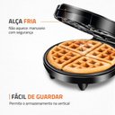 Ver imagem 6 de Máquina de Waffle Mondial Pratic Waffle Antiaderente 1200w Preto/inox 127v - Gw-01