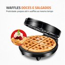Ver imagem 2 de Máquina de Waffle Mondial Pratic Waffle Antiaderente 1200w Preto/inox 127v - Gw-01